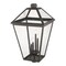 Z-Lite Talbot 4 Light Outdoor Post Mount Fixture, Oil Rubbed Bronze And Seedy 579PHXLXR-ORB - alternate 3